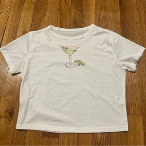 Martini with Olives White Tee Shirt